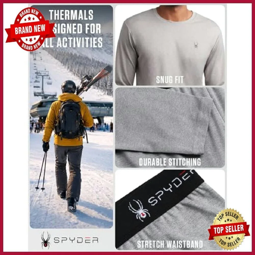 Men's Fleece Lined Thermal Base Layer Set Top & Bottom
